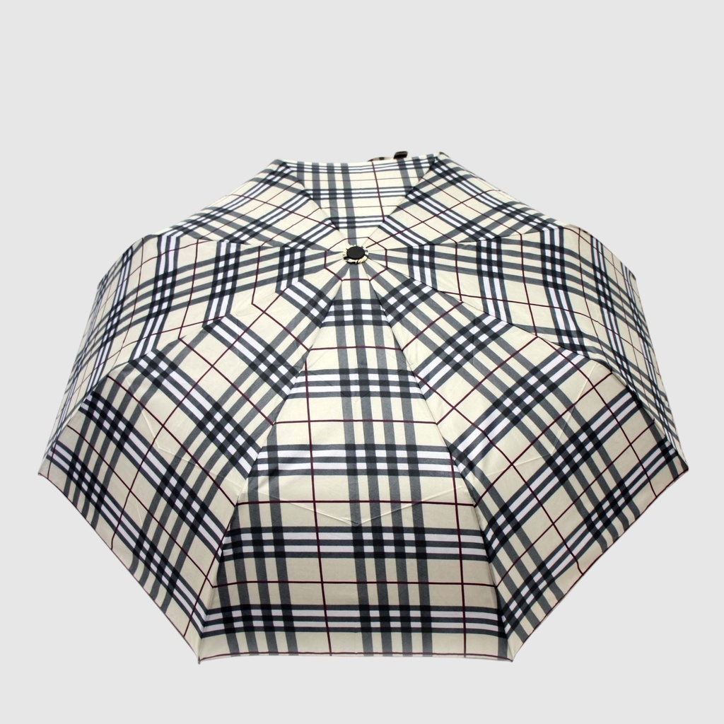 Parapluie court à ouverture automatique à motifs écossais - MAT