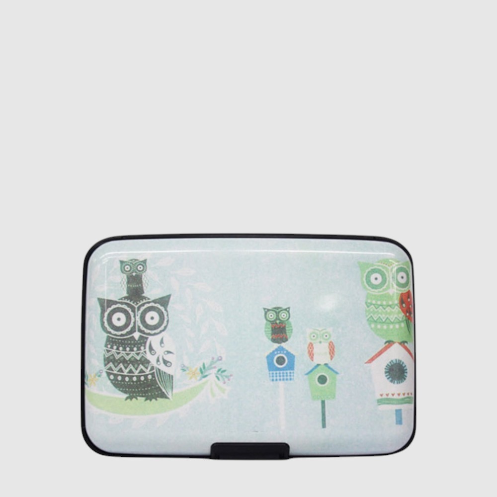 [121-BH002-58-42] PORTE-CARTE ALUMINIUM HIBOU