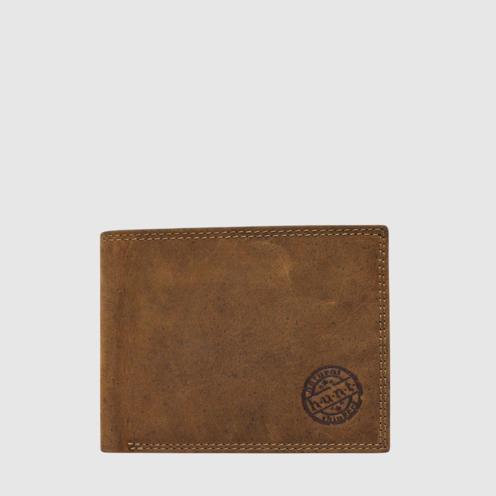 Natural leather wallet - H.U.N.T
