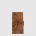 Natural leather passport holder - H.U.N.T