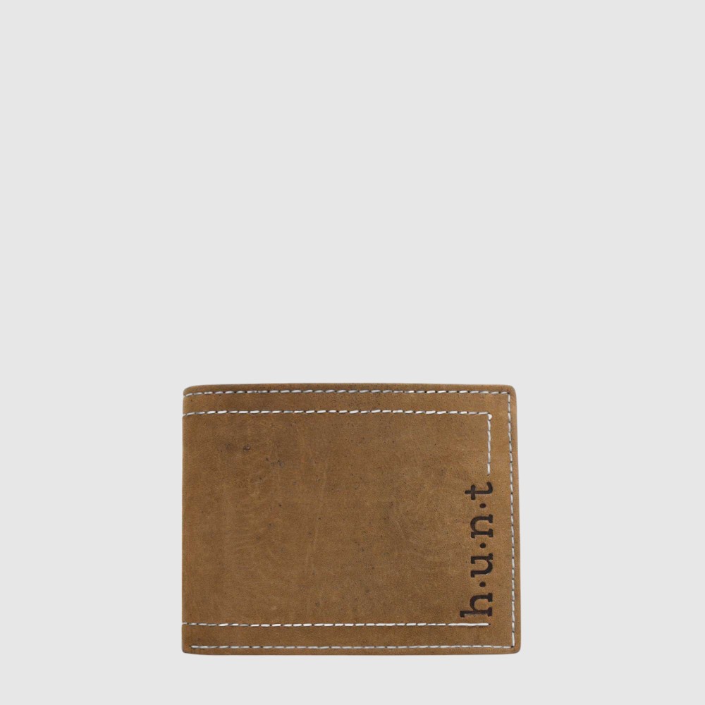 [133-HU122844-150] Portefeuille en cuir naturel RFID – H.U.N.T