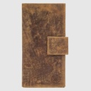 Porte-passeport vertcial en cuir naturel RFID - H.U.N.T