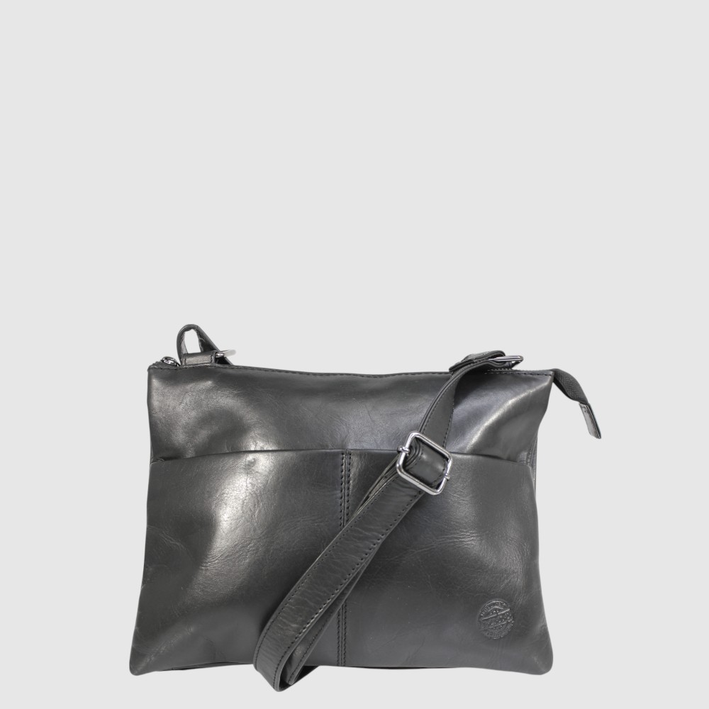 Sac à bandoulière en cuir à deux compartiments – H.U.N.T
