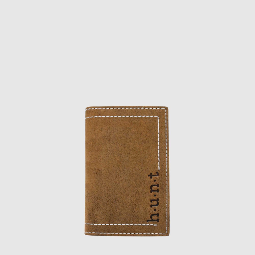 Porte-cartes en cuir naturel RFID – H.U.N.T