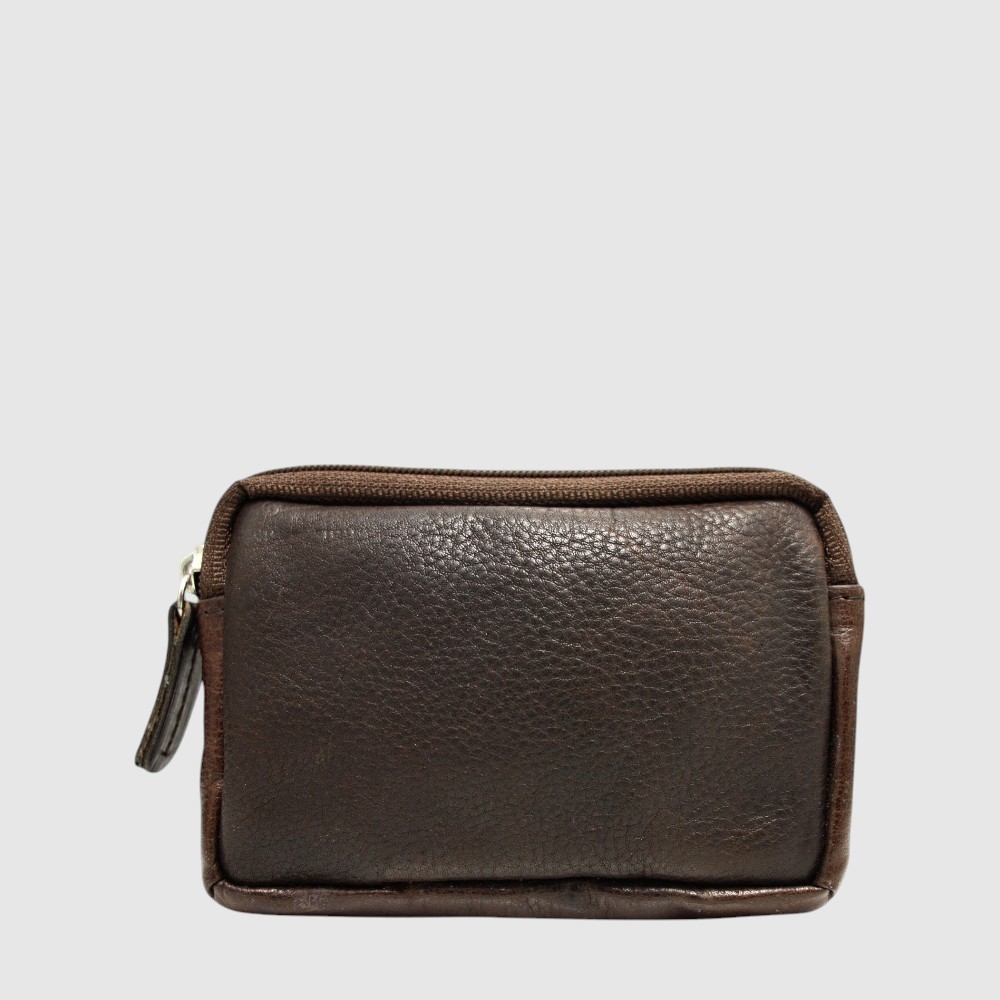[133-HU618036-151] POCHETTE EN CUIR (1)ZIP HUNT