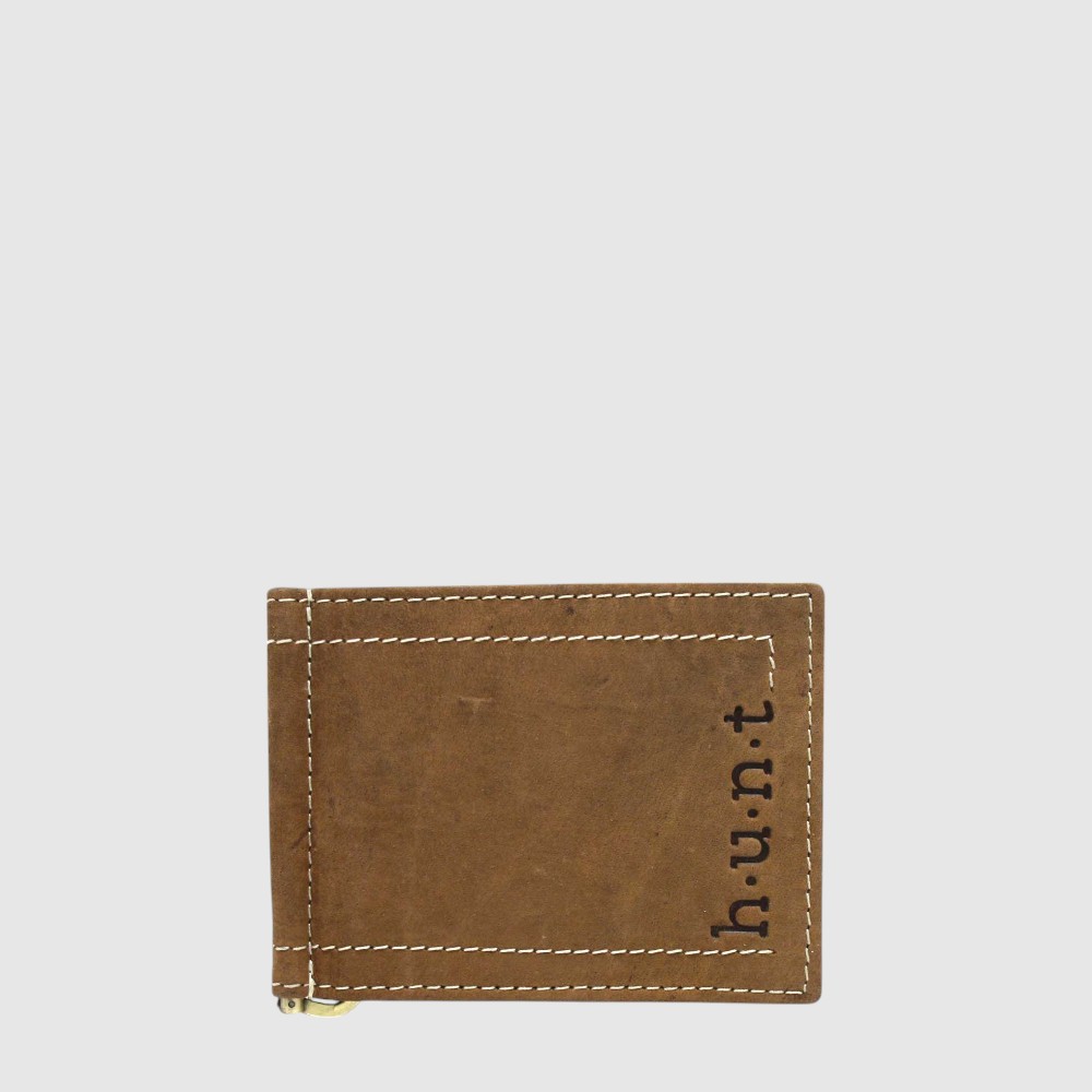 Porte-billets en cuir naturel – H.U.N.T