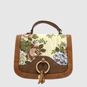 SAC A MAIN RABAT TAN FLEURI