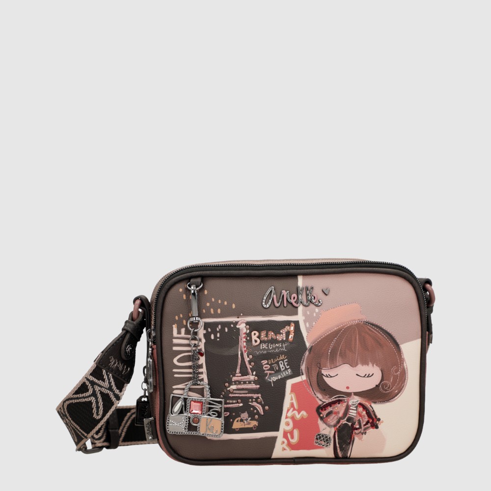 [150-41803-183-85] Sac à main à double compartiment – Collection MADEMOISELLE – Anekke