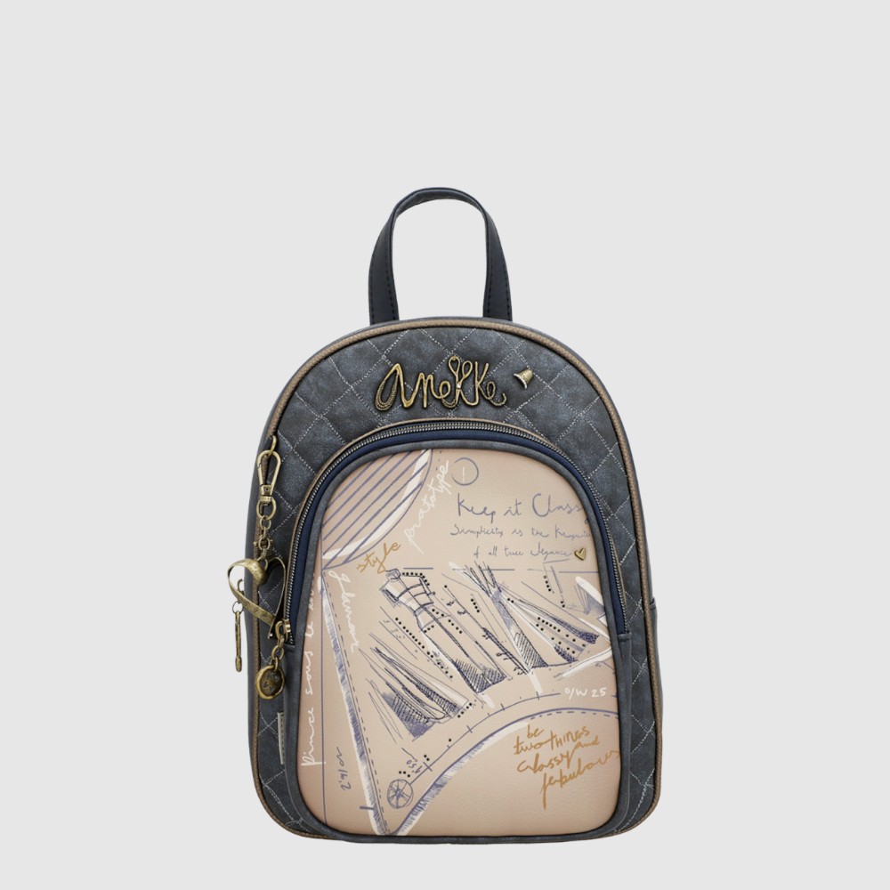[150-41845-197-66] Sac à dos compact avec multiples pochettes – Collection STUDIO – Anekke