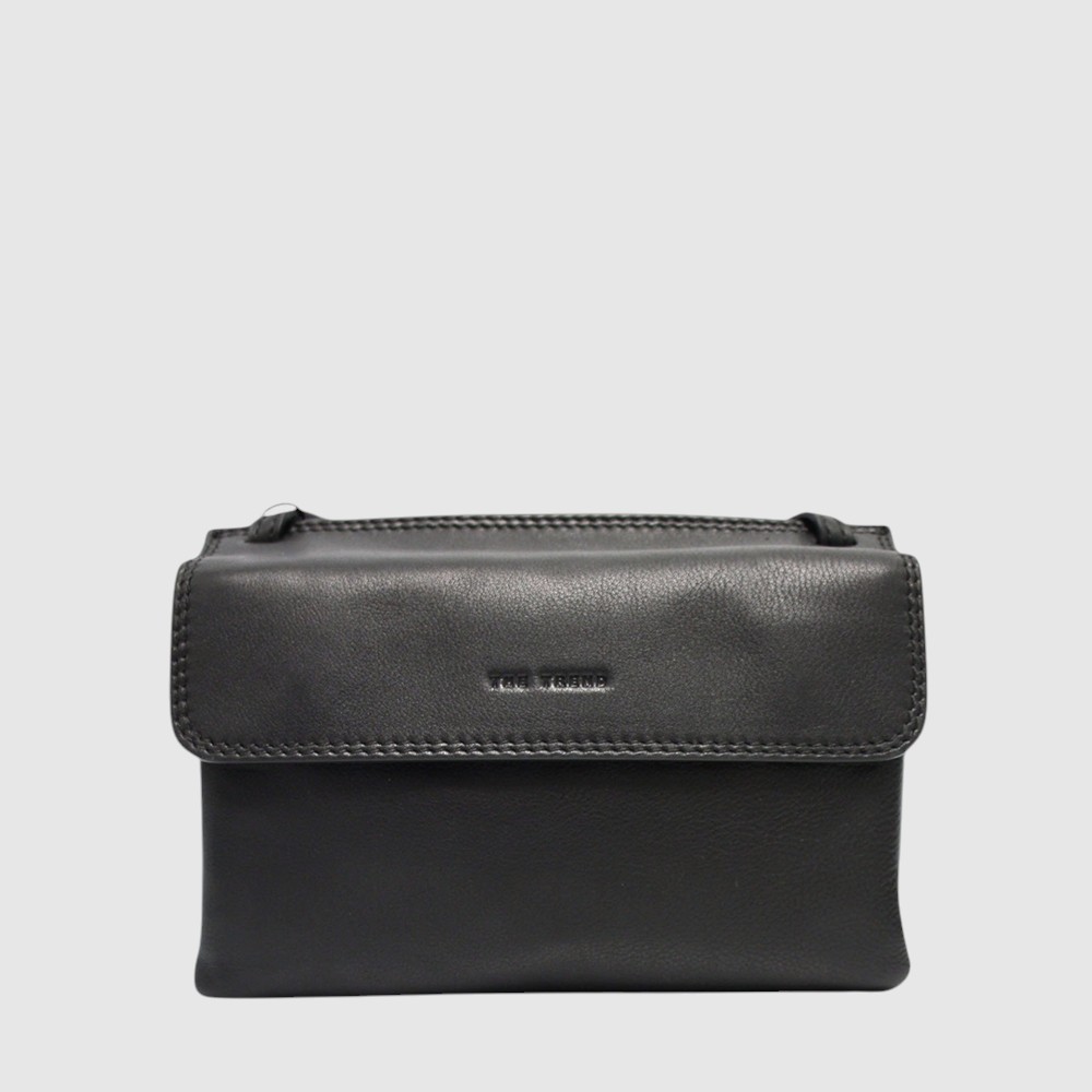 [155-585555-80] VARESE - Sac à main triple compartiment en cuir – The Trend (NOIR)