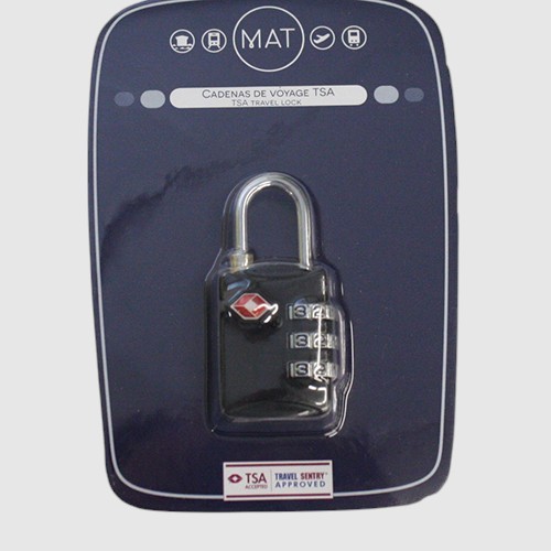 [101-A5120-80] Cadenas pour valise à combinaison - MAT (NOIR)