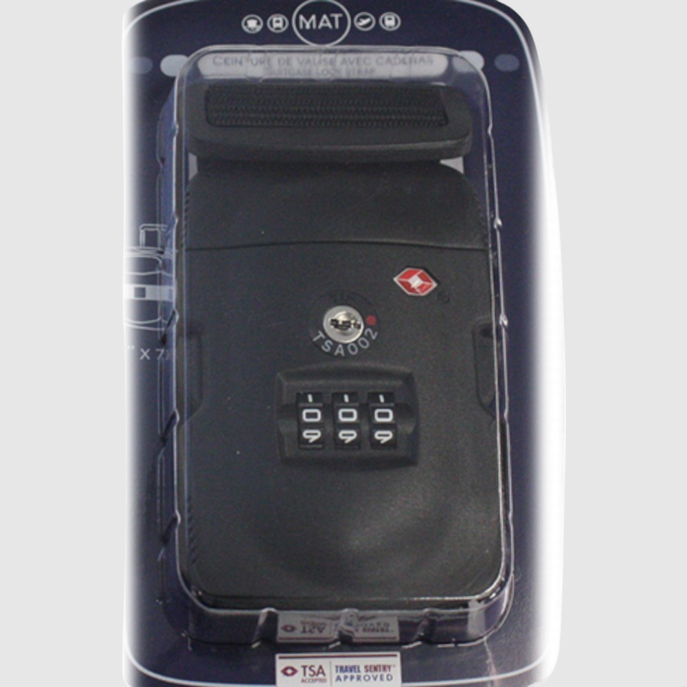 [101-B5103-80] CEINTURE DE BAGAGE TSA LOCK (NOIR)