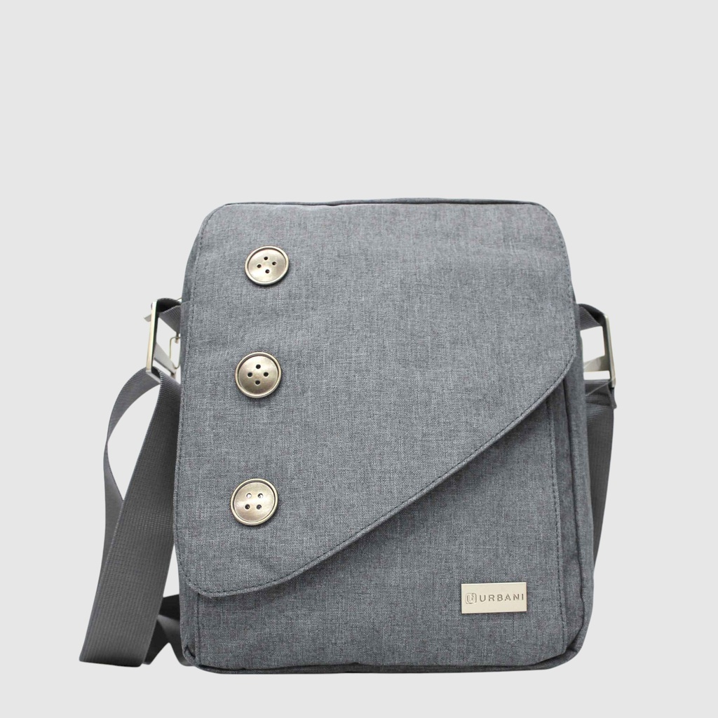 Sac à bandoulière à 3 boutons en nylon - Urbani