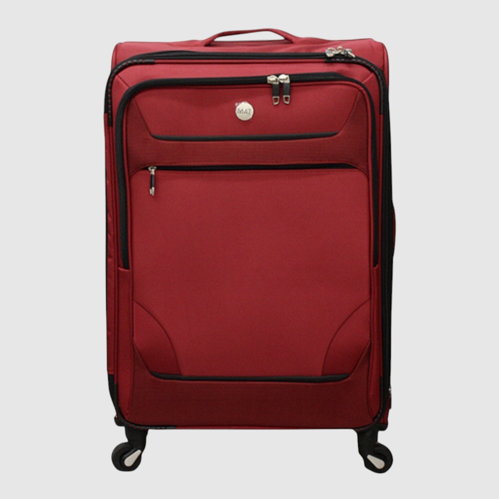 [132-LT9024-171] Medium 4-Wheel Ballistic Nylon Suitcase (24 in.) - MAT (BORDO)