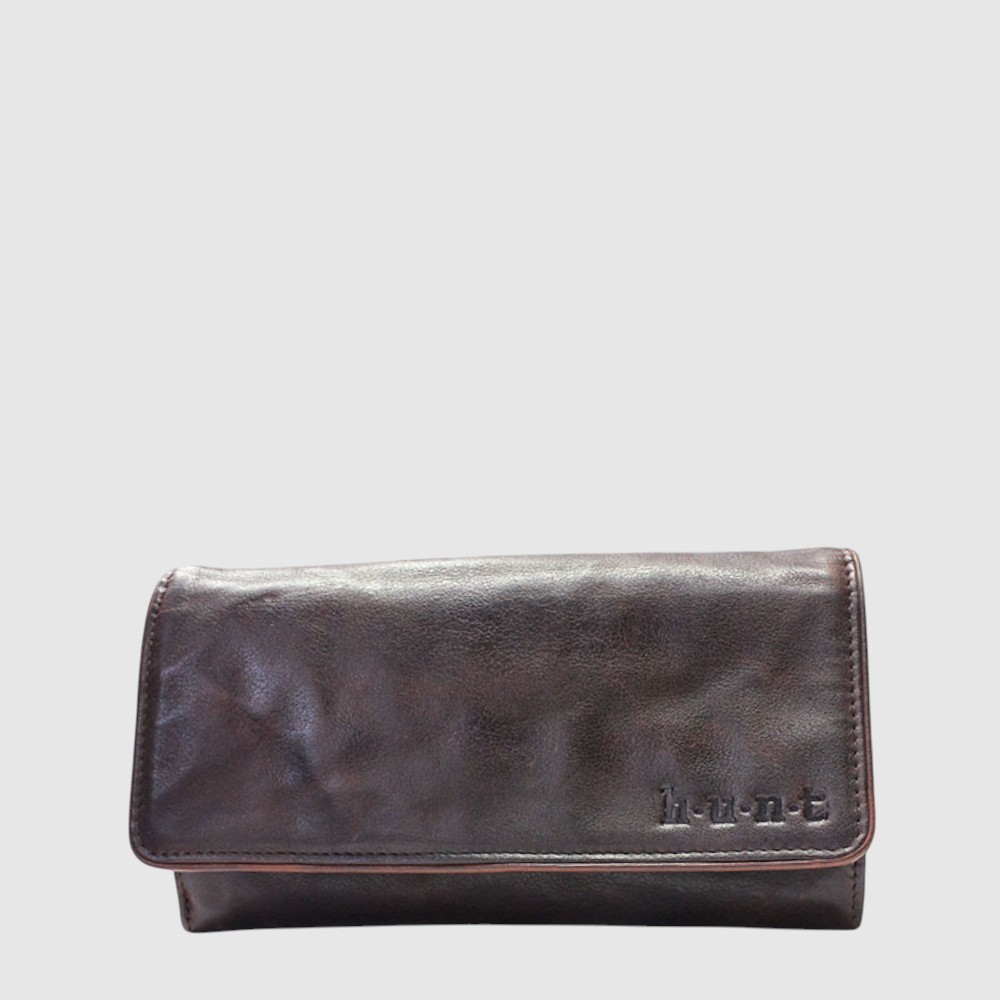 Portefeuille long en cuir délavé - Hunt