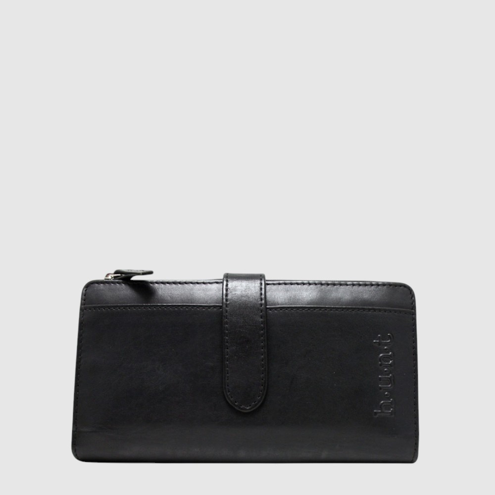 Long RFID leather wallet with central flap – H.U.N.T