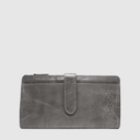 Portefeuille long en cuir RFID avec volet central – H.U.N.T