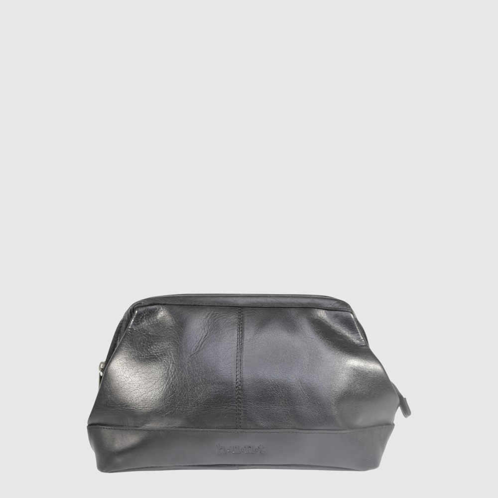 [133-HU398639-80] TROUSSE COSMÉTIQUE CUIR HUNT (NOIR)