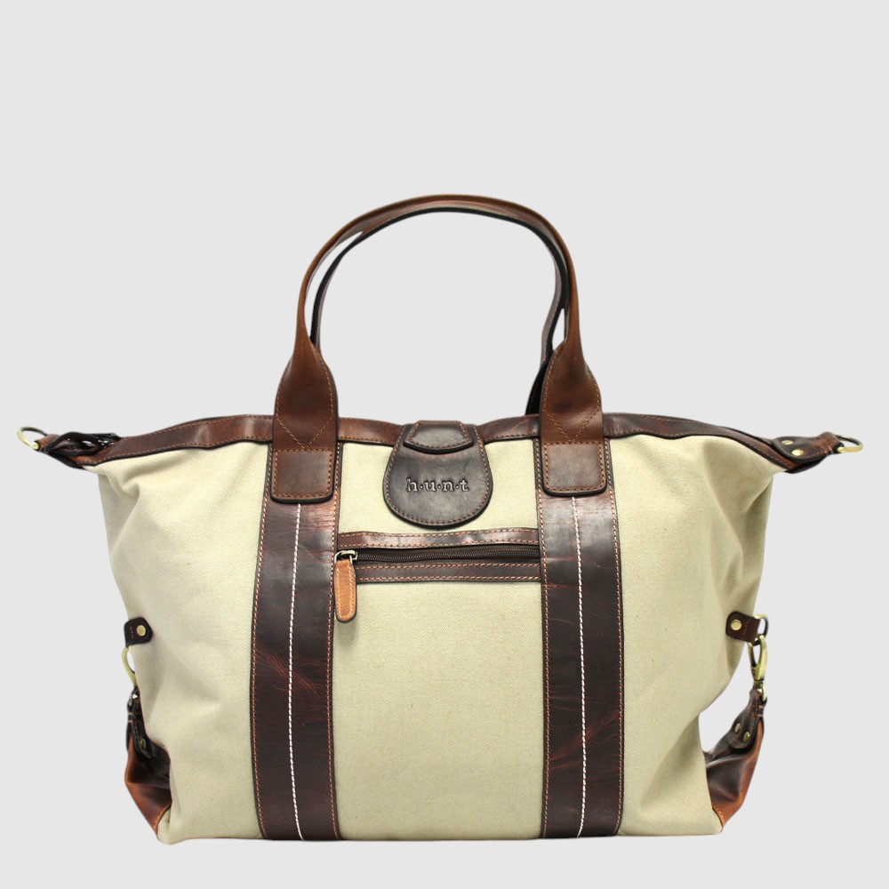 Leather and canvas travel bag – H.U.N.T