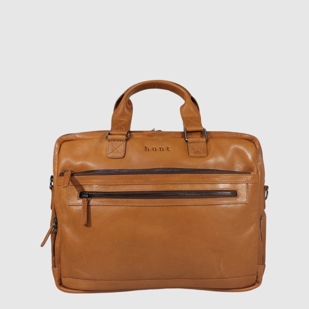 Leather document holder with 15” laptop compartment – ??H.U.N.T