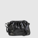 Sac à main de soirée en cuir métallique plissé – H.U.N.T