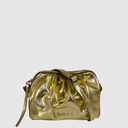 Sac à main de soirée en cuir métallique plissé – H.U.N.T
