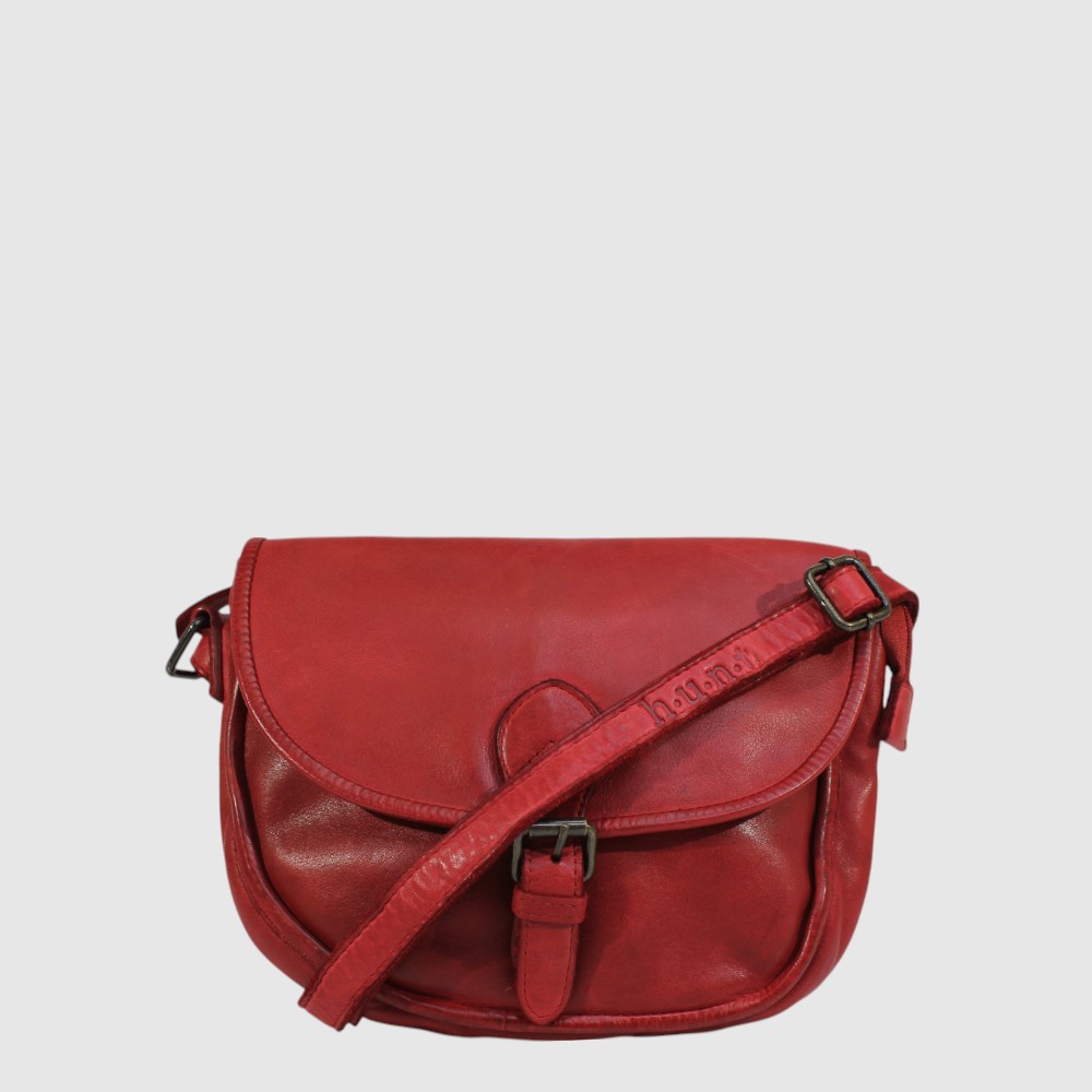 Sac à main en cuir à rabat et double compartiment – H.U.N.T