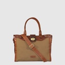 Canvas and leather document holder with laptop compartment – ??H.U.N.T