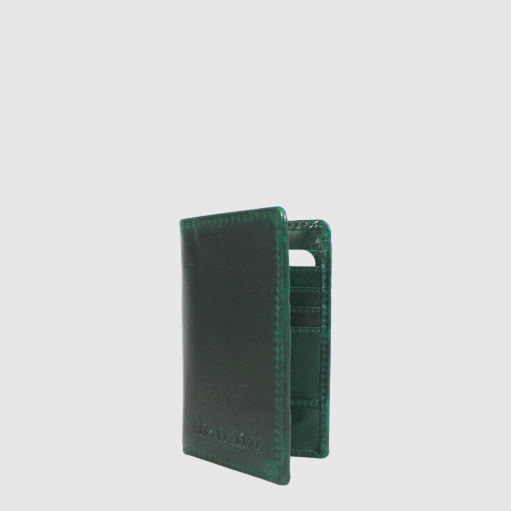 Porte-cartes vertical en cuir RFID – H.U.N.T