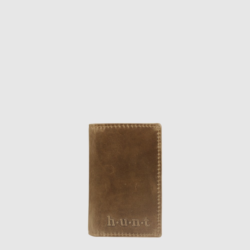 Porte-cartes vertical en cuir RFID – H.U.N.T