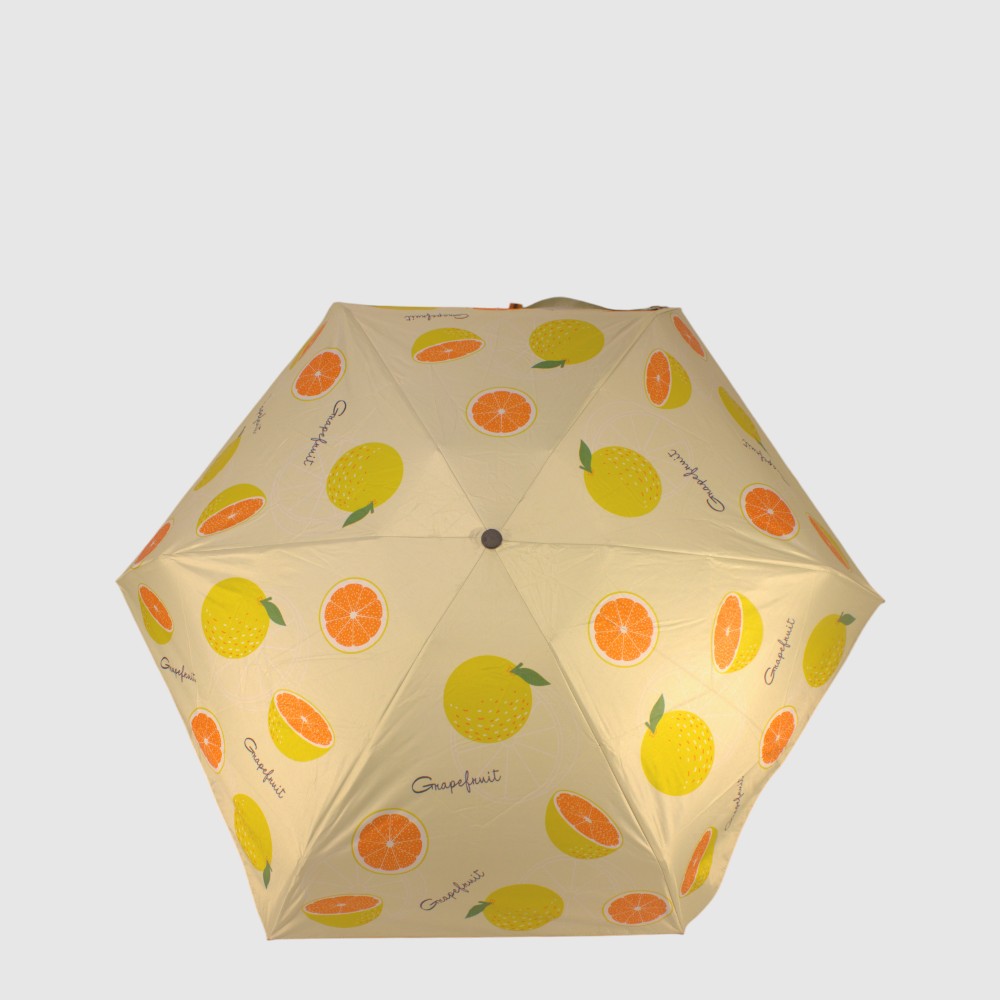 Short umbrella with fruit pattern – UPF 50+ sun protection – Matte