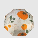 Parapluie court à motifs estivaux avec intérieur doré – MAT