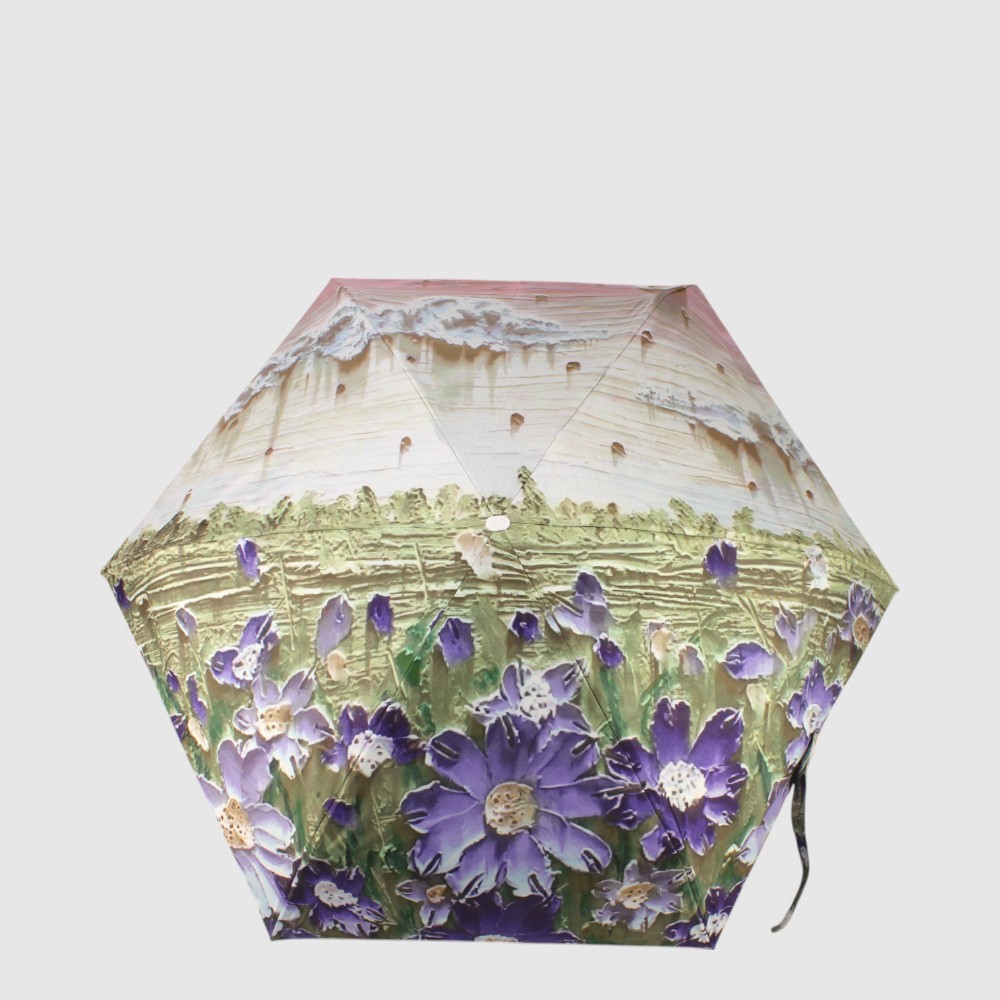 [134-UMB-TRAVEL-141] Mini parapluie de voyage à motifs – MAT (MAUVE MULTI)