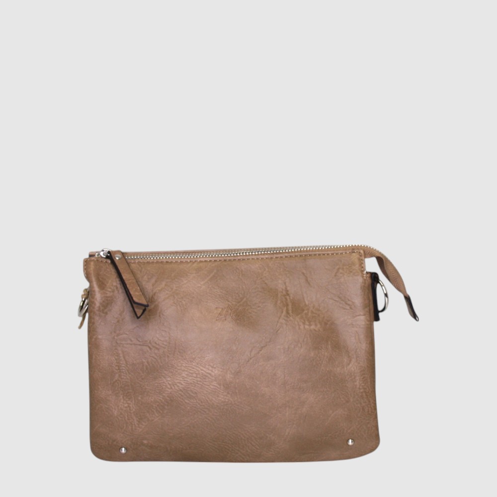Sac à main triple compartiment en cuir végane – ZAC