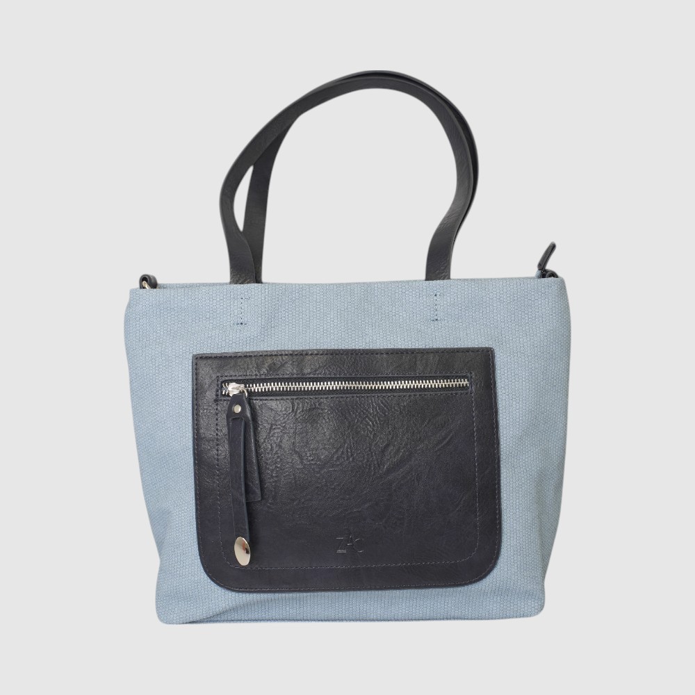 [148-CM33955B-66] CELINE - Sac à main double compartiment – ZAC (BLEU/ MULTI)