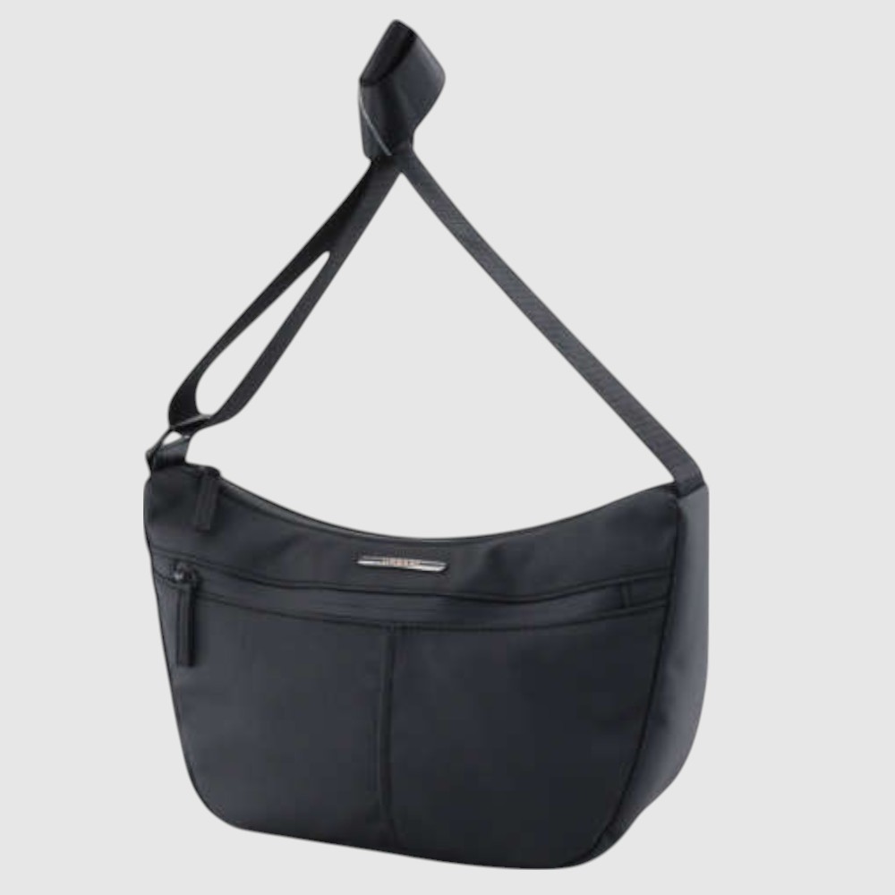 [148-CM33978A-80] CAROL - Recycled fabric shoulder bag – URBANI (NOIR)