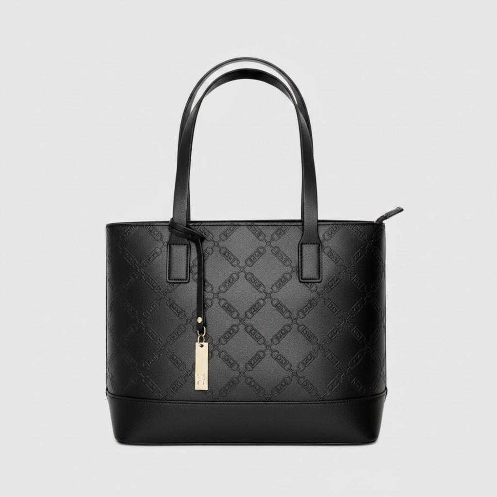 [148-CM34111B-80] BIANCA - Sac à main double compartiment – ZAC (NOIR)