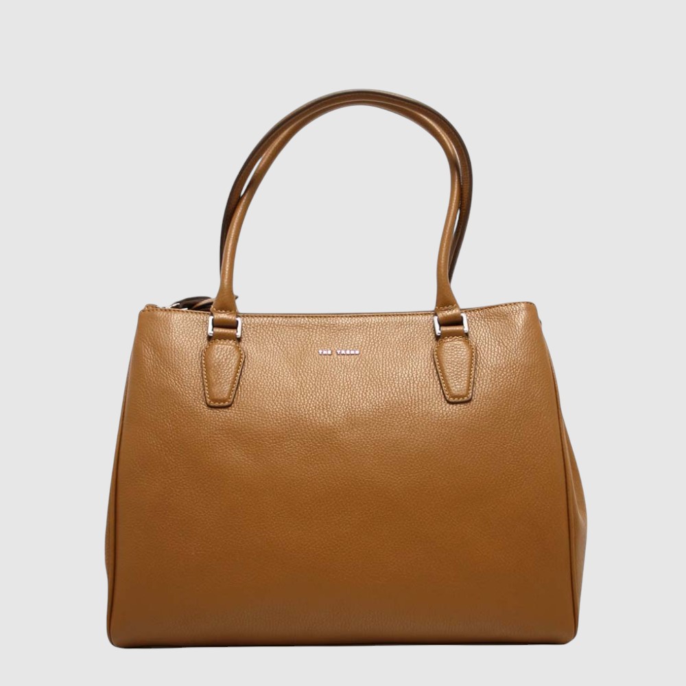 GRETA - Porte-documents en cuir à 3 compartiments et poignées – The Trend