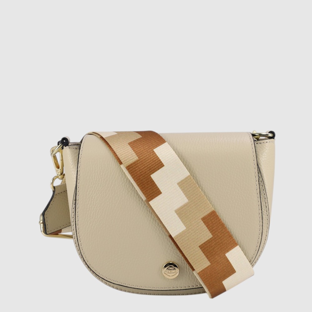 GARDENIA - Leather handbag with flap – The Trend