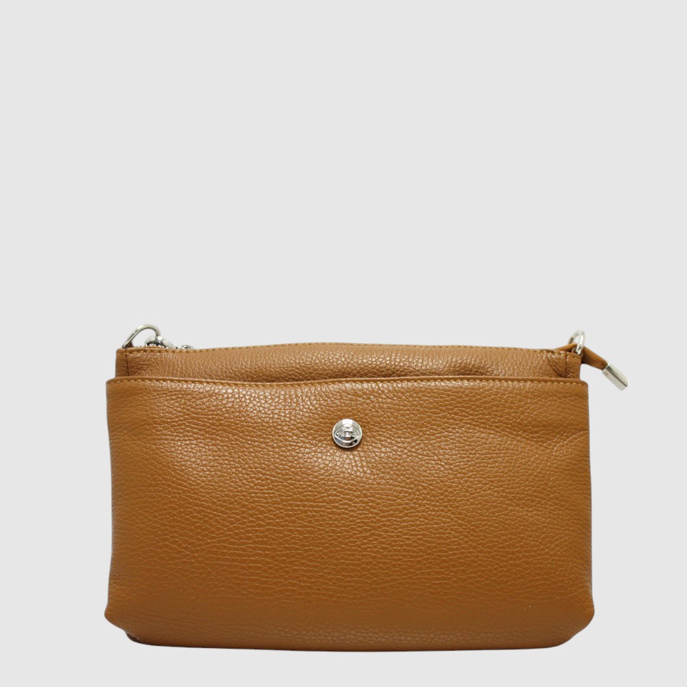 Triple compartment leather handbag – The Trend