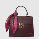 CRISANTEMO - Sac à main en cuir à rabat avec foulard - The Trend