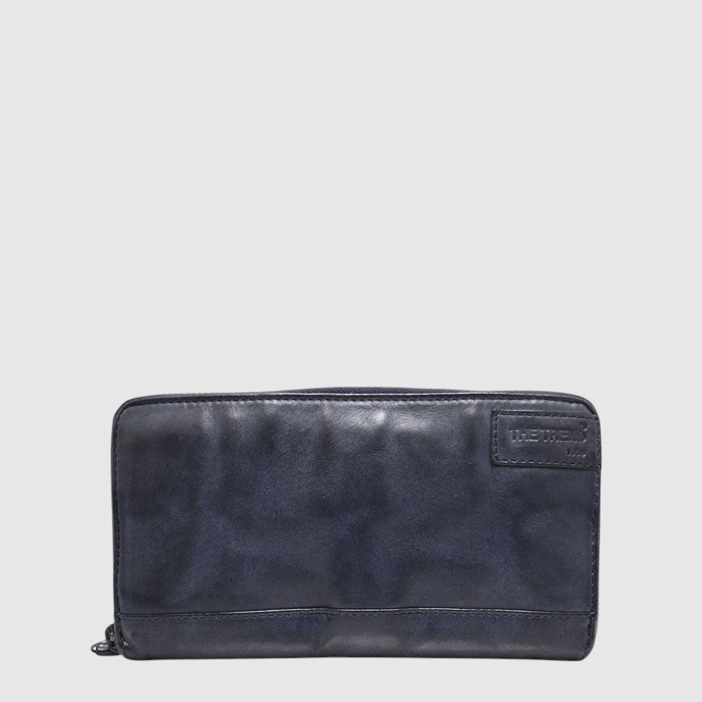PFEUILLE LONG CUIR ZIP CONTOUR