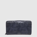PFEUILLE LONG CUIR ZIP CONTOUR