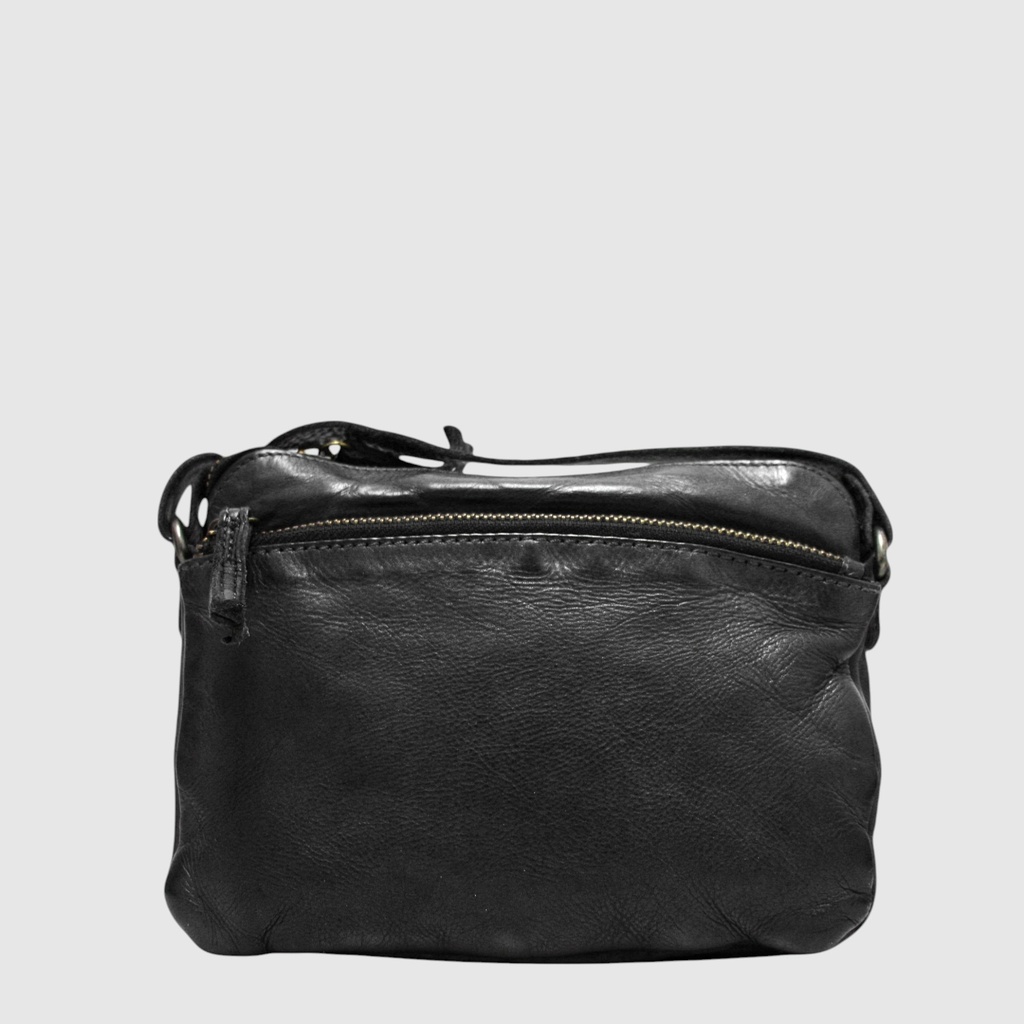 Sac à main à triple compartiments en cuir vintage - The Trend