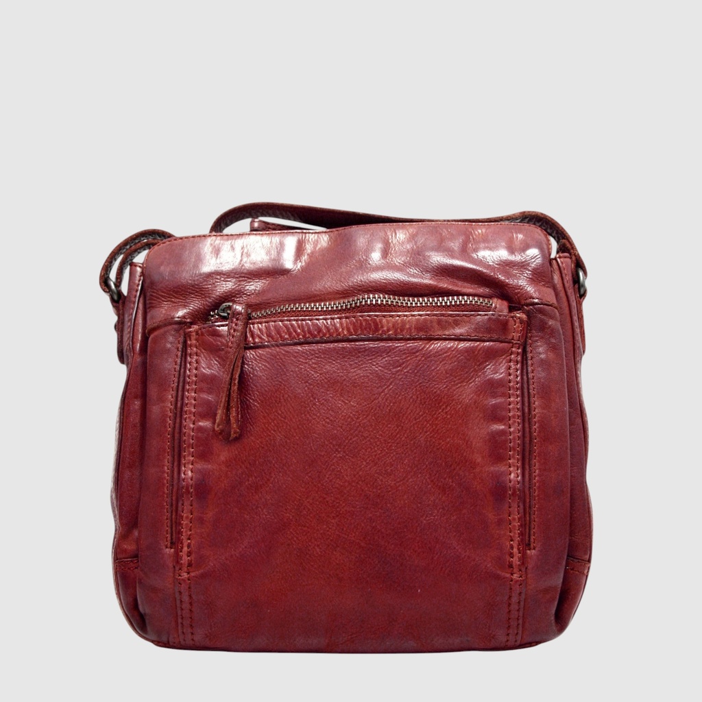 Triple compartment leather handbag – The Trend