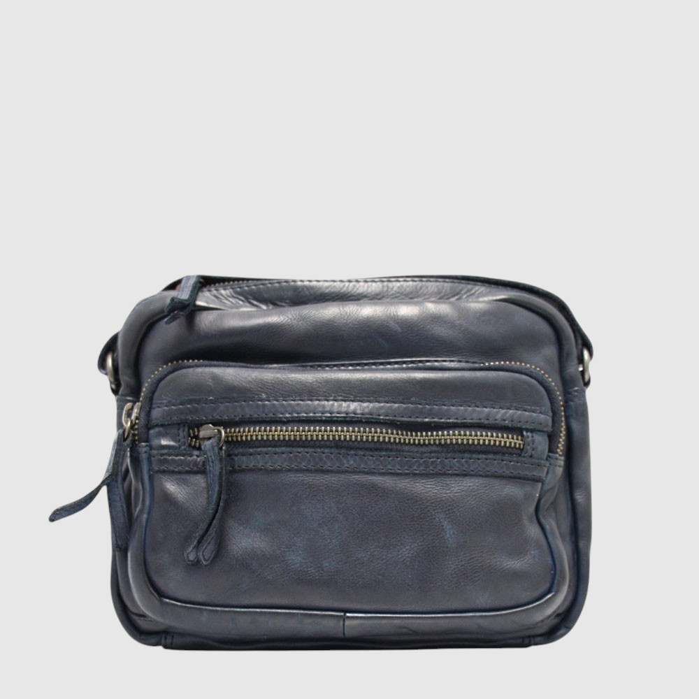 [155-22722-100] RAFFAELLA - Sac à main en cuir vintage – The Trend (DENIM (JEANS))