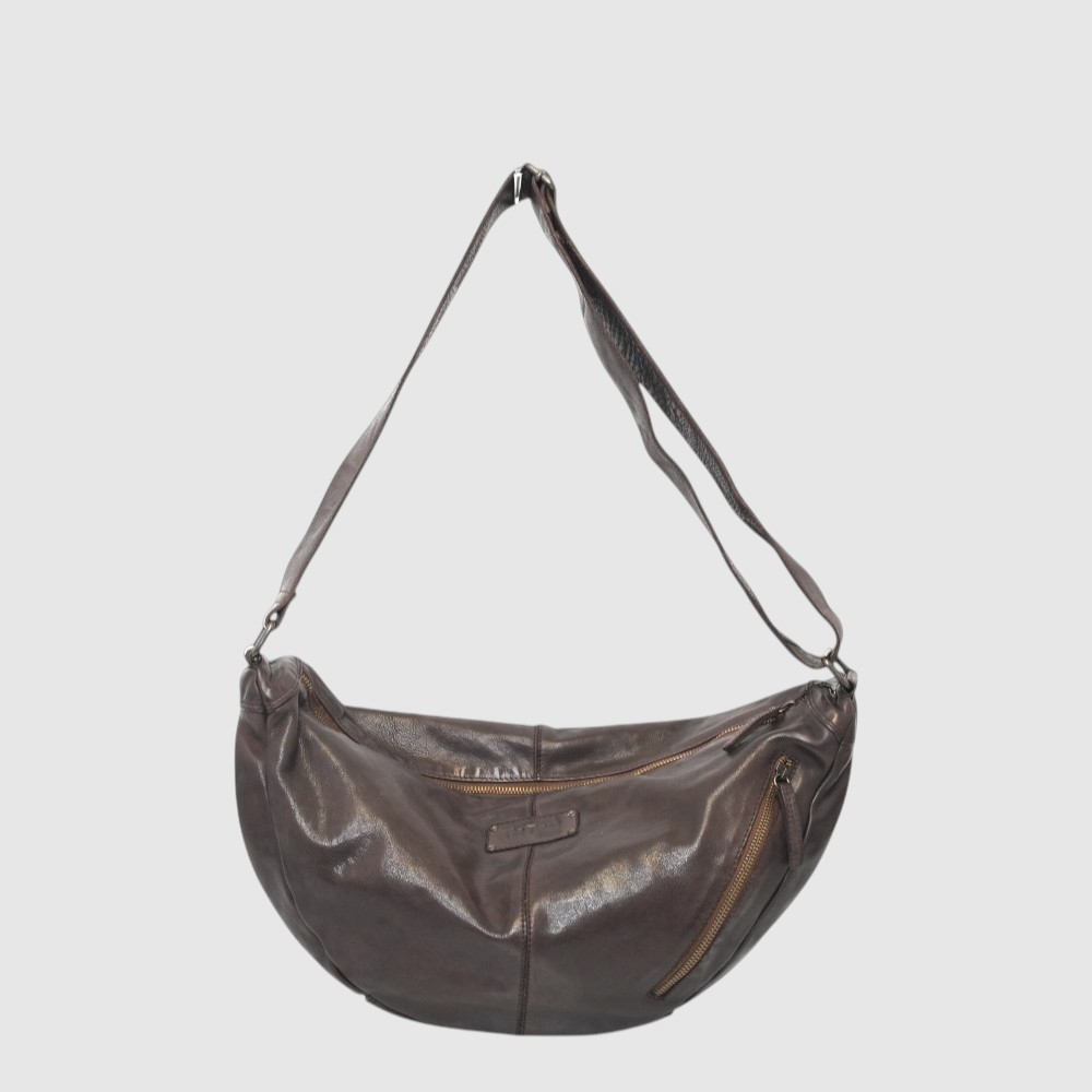 FERULA - Vintage leather handbag with adjustable shoulder strap - The Trend