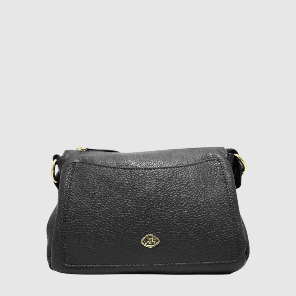 [155-2464248-80] Sac à main en cuir – The Trend (NOIR)