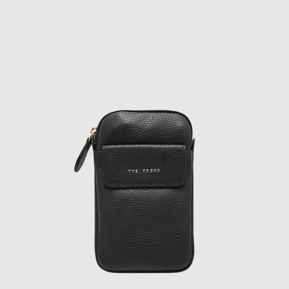 [155-2465502-80] Mini sac en cuir pour cellulaire – The Trend (NOIR)
