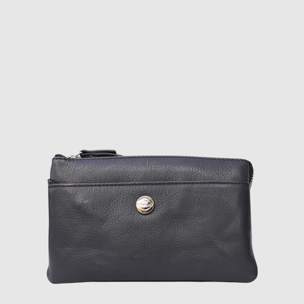 Triple compartment leather handbag – The Trend